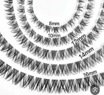 مژه ریسه ای مدل فیشر - سایز 12| Fisher-style String eyelashe - Size 12 - تصویر 3