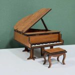 دکوری ماکت چوبی پیانو رویال |  Decor wooden replica of a royal piano