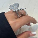 انگشتر طرح پروانه متحرک فری سایز | Adjustable-size ring with a moving butterfly design - تصویر 2
