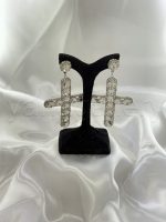 گوشواره استیل طرح صلیب | Stainless steel earrings with a cross design - تصویر 3