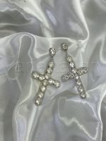 گوشواره استیل طرح صلیب | Stainless steel earrings with a cross design - تصویر 5