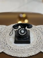 دکوری مینیمال تلفن آلمانی سفالی مشکی | Minimali decor, German black Pottery telephone 