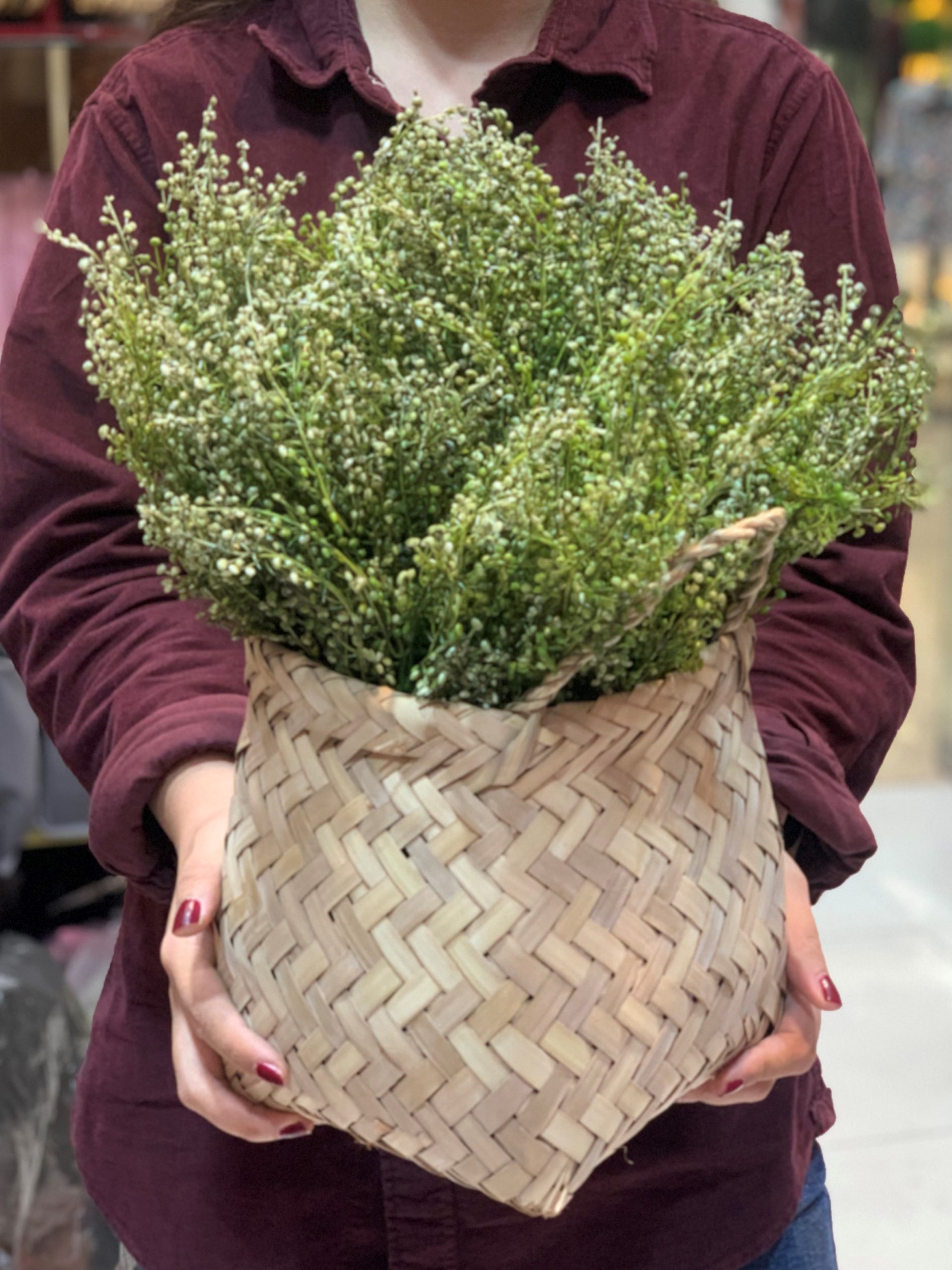 IMG_8705 گل مصنوعی سبز طرح شویدی | Dill green artificial flower design - تصویر 1