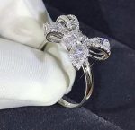 انگشتر تنظیمی استیل زنانه طرح پاپیون فول نگین | Women's Adjustable Stainless Steel Bow-Design Ring (Fully Stone-Set) - تصویر 6