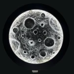 دکوری تابلو نوری ماه | Decorative Moon Frame